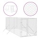 vidaXL Perrera de exterior acero galvanizado plateado 2x6x2 m vidaXL Perrera de exterior acero galvanizado plateado 2x6x2 m