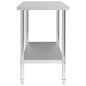 vidaXL Mesa de trabajo para cocina acero inoxidable 100x60x85 cm