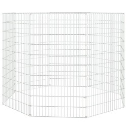 vidaXL Jaula para conejos 8 paneles hierro galvanizado 54x100 cm