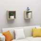 vidaXL Estantes cubo de pared 2 unidades roble Sonoma 30x15x30 cm vidaXL Estantes cubo de pared 2 unidades roble Sonoma 30x15x30 cm