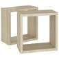 vidaXL Estantes cubo de pared 2 unidades roble Sonoma 30x15x30 cm vidaXL Estantes cubo de pared 2 unidades roble Sonoma 30x15x30 cm