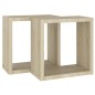 vidaXL Estantes cubo de pared 2 unidades roble Sonoma 30x15x30 cm vidaXL Estantes cubo de pared 2 unidades roble Sonoma 30x15x30 cm