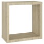 vidaXL Estantes cubo de pared 2 unidades roble Sonoma 30x15x30 cm vidaXL Estantes cubo de pared 2 unidades roble Sonoma 30x15x30 cm
