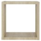 vidaXL Estantes cubo de pared 2 unidades roble Sonoma 30x15x30 cm vidaXL Estantes cubo de pared 2 unidades roble Sonoma 30x15x30 cm