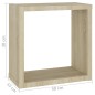 vidaXL Estantes cubo de pared 2 unidades roble Sonoma 30x15x30 cm vidaXL Estantes cubo de pared 2 unidades roble Sonoma 30x15x30 cm