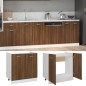 vidaXL Armario bajo fregadero madera ingeniería marrón 80x46x81,5 cm vidaXL Armario bajo fregadero madera ingeniería marrón 80x46x81,5 cm