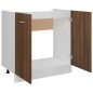 vidaXL Armario bajo fregadero madera ingeniería marrón 80x46x81,5 cm vidaXL Armario bajo fregadero madera ingeniería marrón 80x46x81,5 cm