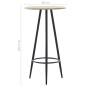 vidaXL Mesa alta de cocina MDF color roble 60x107,5 cm vidaXL Mesa alta de cocina MDF color roble 60x107,5 cm