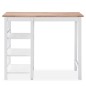 vidaXL Conjunto de mesa alta de cocina 3 piezas MDF blanco vidaXL Conjunto de mesa alta de cocina 3 piezas MDF blanco