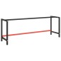 vidaXL Estructura banco de trabajo metal negro y rojo mate 220x57x79cm vidaXL Estructura banco de trabajo metal negro y rojo mate 220x57x79cm