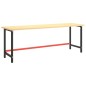 vidaXL Estructura banco de trabajo metal negro y rojo mate 220x57x79cm vidaXL Estructura banco de trabajo metal negro y rojo mate 220x57x79cm