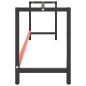 vidaXL Estructura banco de trabajo metal negro y rojo mate 220x57x79cm vidaXL Estructura banco de trabajo metal negro y rojo mate 220x57x79cm