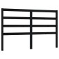 vidaXL Cabecero de cama madera maciza de pino negro 146x4x100 cm vidaXL Cabecero de cama madera maciza de pino negro 146x4x100 cm