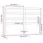 vidaXL Cabecero de cama madera maciza de pino negro 146x4x100 cm vidaXL Cabecero de cama madera maciza de pino negro 146x4x100 cm