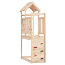 vidaXL Casita infantil con pared escalada madera pino 53x110,5x214 cm