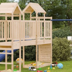 vidaXL Casita infantil con pared escalada madera pino 53x110,5x214 cm