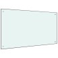 vidaXL Protección salpicaduras cocina vidrio templado blanco 100x60 cm