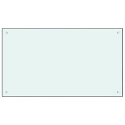 vidaXL Protección salpicaduras cocina vidrio templado blanco 100x60 cm