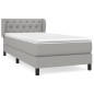vidaXL Cama box spring con colchón tela gris claro 80x200 cm vidaXL Cama box spring con colchón tela gris claro 80x200 cm