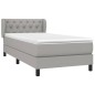 vidaXL Cama box spring con colchón tela gris claro 80x200 cm vidaXL Cama box spring con colchón tela gris claro 80x200 cm