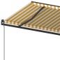 vidaXL Toldo manual retráctil con postes amarillo y blanco 5x3,5 m vidaXL Toldo manual retráctil con postes amarillo y blanco 5x3,5 m