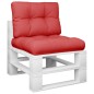 vidaXL Cojines para palets 2 unidades tela rojo vidaXL Cojines para palets 2 unidades tela rojo