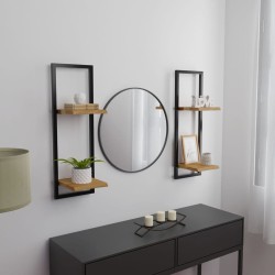 vidaXL Estantes de pared 2 unidades madera maciza acacia 25x25x75 cm 