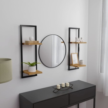 vidaXL Estantes de pared 2 unidades madera maciza acacia 25x25x75 cm 
