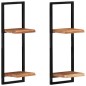 vidaXL Estantes de pared 2 unidades madera maciza acacia 25x25x75 cm 