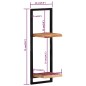 vidaXL Estantes de pared 2 unidades madera maciza acacia 25x25x75 cm 