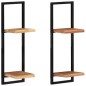 vidaXL Estantes de pared 2 unidades madera maciza acacia 25x25x75 cm 