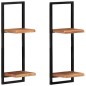vidaXL Estantes de pared 2 unidades madera maciza acacia 25x25x75 cm 