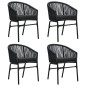 vidaXL Juego de comedor para jardín 5 piezas negro vidaXL Juego de comedor para jardín 5 piezas negro