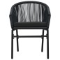 vidaXL Juego de comedor para jardín 3 piezas negro vidaXL Juego de comedor para jardín 3 piezas negro