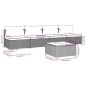 vidaXL Set sofás de jardín 5 piezas y cojines ratán sintético marrón vidaXL Set sofás de jardín 5 piezas y cojines ratán sintético marrón