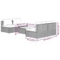 vidaXL Set sofás de jardín 5 piezas y cojines ratán sintético marrón vidaXL Set sofás de jardín 5 piezas y cojines ratán sintético marrón