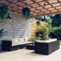 vidaXL Set de sofás de jardín 8 piezas y cojines ratán sintético negro vidaXL Set de sofás de jardín 8 piezas y cojines ratán sintético negro
