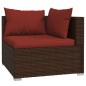 vidaXL Set muebles de jardín 9 piezas y cojines ratán sintético marrón vidaXL Set muebles de jardín 9 piezas y cojines ratán sintético marrón