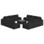 vidaXL Set muebles de jardín 13 pzas y cojines ratán sintético negro vidaXL Set muebles de jardín 13 pzas y cojines ratán sintético negro