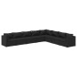 vidaXL Set de muebles de jardín 8 pzas y cojines ratán sintético negro vidaXL Set de muebles de jardín 8 pzas y cojines ratán sintético negro