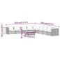 vidaXL Set muebles de jardín 10 pzas y cojines ratán sintético marrón vidaXL Set muebles de jardín 10 pzas y cojines ratán sintético marrón