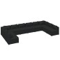 vidaXL Set de muebles de jardín 10 pzas cojines ratán sintético negro vidaXL Set de muebles de jardín 10 pzas cojines ratán sintético negro