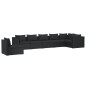 vidaXL Set de muebles de jardín 7 pzas y cojines ratán sintético negro vidaXL Set de muebles de jardín 7 pzas y cojines ratán sintético negro