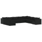 vidaXL Set de muebles de jardín 10 pzas cojines ratán sintético negro vidaXL Set de muebles de jardín 10 pzas cojines ratán sintético negro