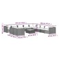 vidaXL Set de sofás de jardín 12 pzas cojines ratán sintético negro vidaXL Set de sofás de jardín 12 pzas cojines ratán sintético negro