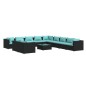vidaXL Set de sofás de jardín 12 pzas cojines ratán sintético negro vidaXL Set de sofás de jardín 12 pzas cojines ratán sintético negro