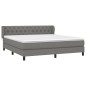 vidaXL Cama box spring con colchón tela gris oscuro 160x200 cm vidaXL Cama box spring con colchón tela gris oscuro 160x200 cm