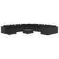vidaXL Set de muebles de jardín 12 pzas cojines ratán sintético negro vidaXL Set de muebles de jardín 12 pzas cojines ratán sintético negro
