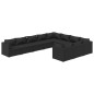 vidaXL Set de muebles de jardín 10 pzas cojines ratán sintético negro vidaXL Set de muebles de jardín 10 pzas cojines ratán sintético negro