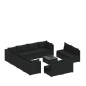 vidaXL Set de muebles de jardín 12 pzas cojines ratán sintético negro vidaXL Set de muebles de jardín 12 pzas cojines ratán sintético negro